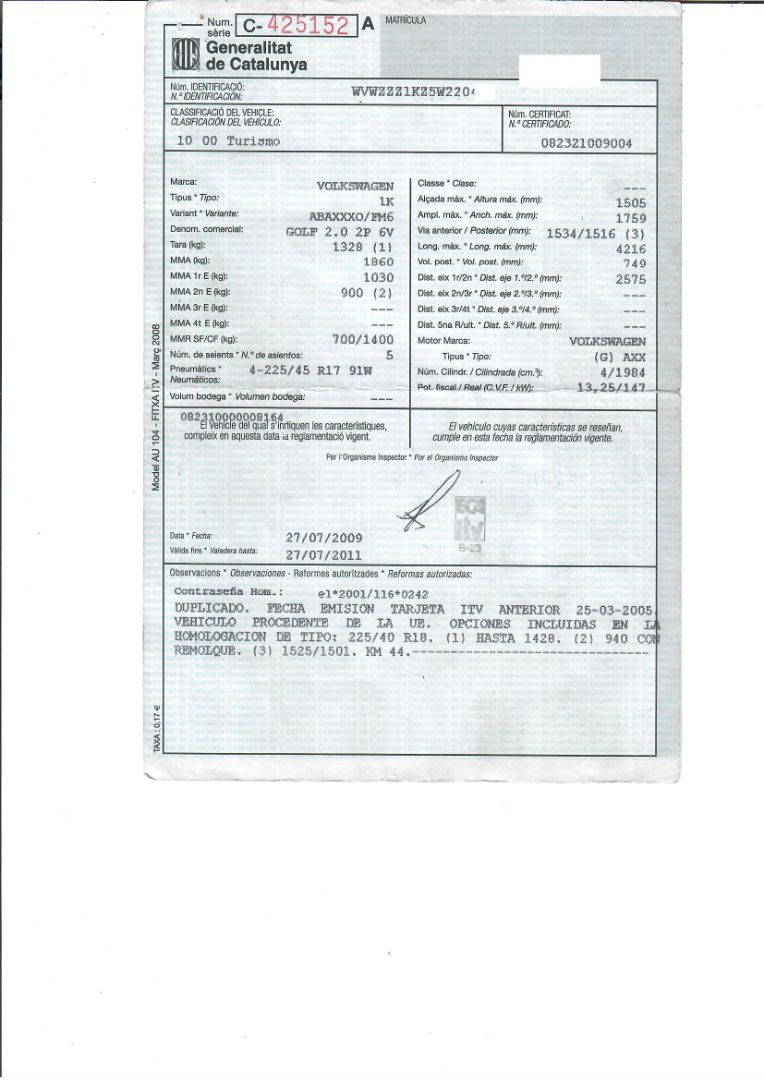 Caja cambios Volkswagen Golf V (1K1)