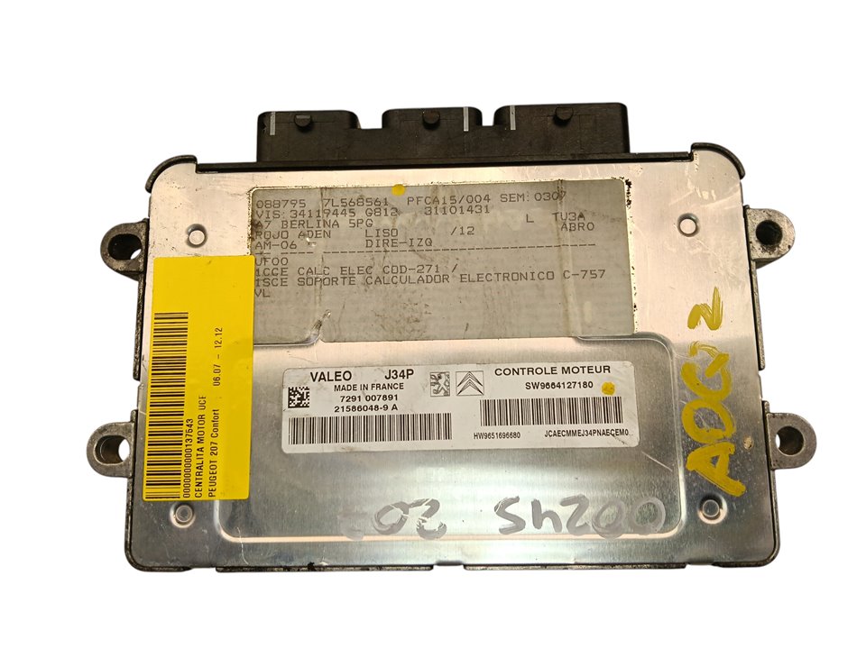 Centralita motor uce Peugeot 207